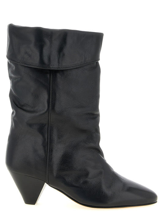 Isabel Marant Black Cowhide Ankle Boots
