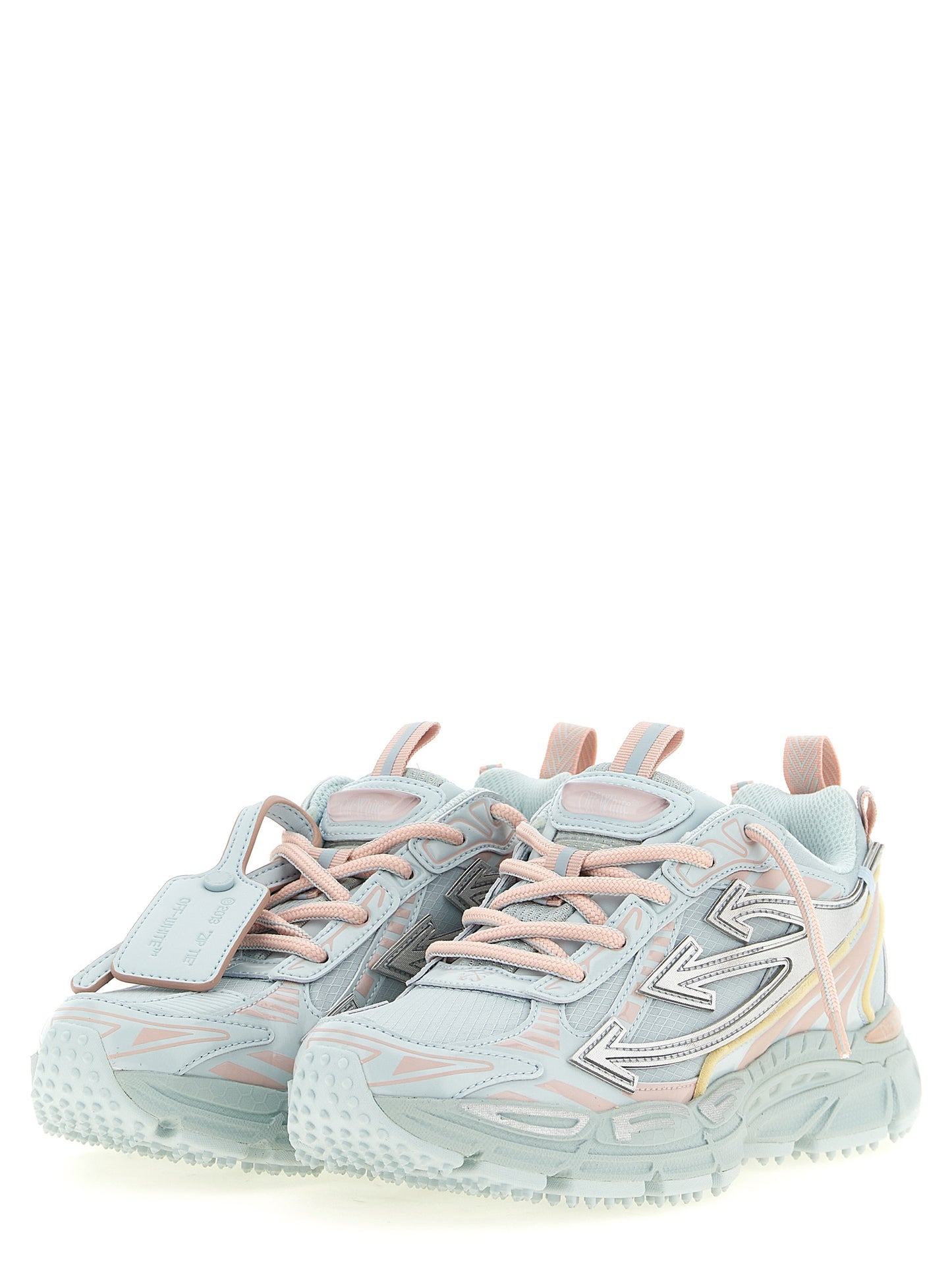 Off-White Blue Polyethylene Athletic Sneakers