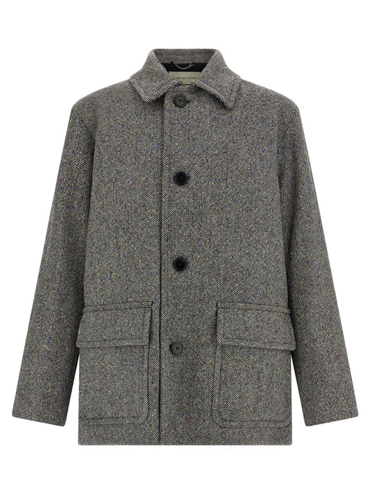Dries Van Noten Gray Wool Coat