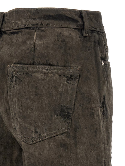 Rick Owens Gray Cotton Bermuda Shorts