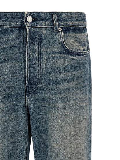 Dries Van Noten Blue Cotton Relaxed Fit Jeans