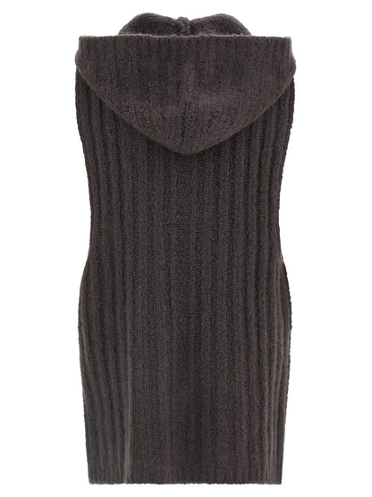Rick Owens Gray Cashmere Sleeveles Sweater