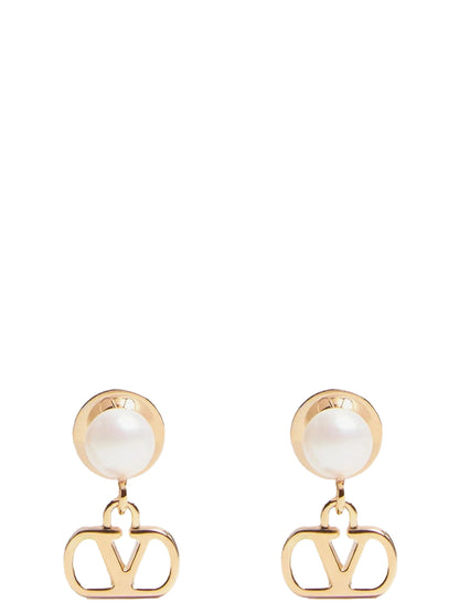 Valentino Garavani Gold Brass Earrings