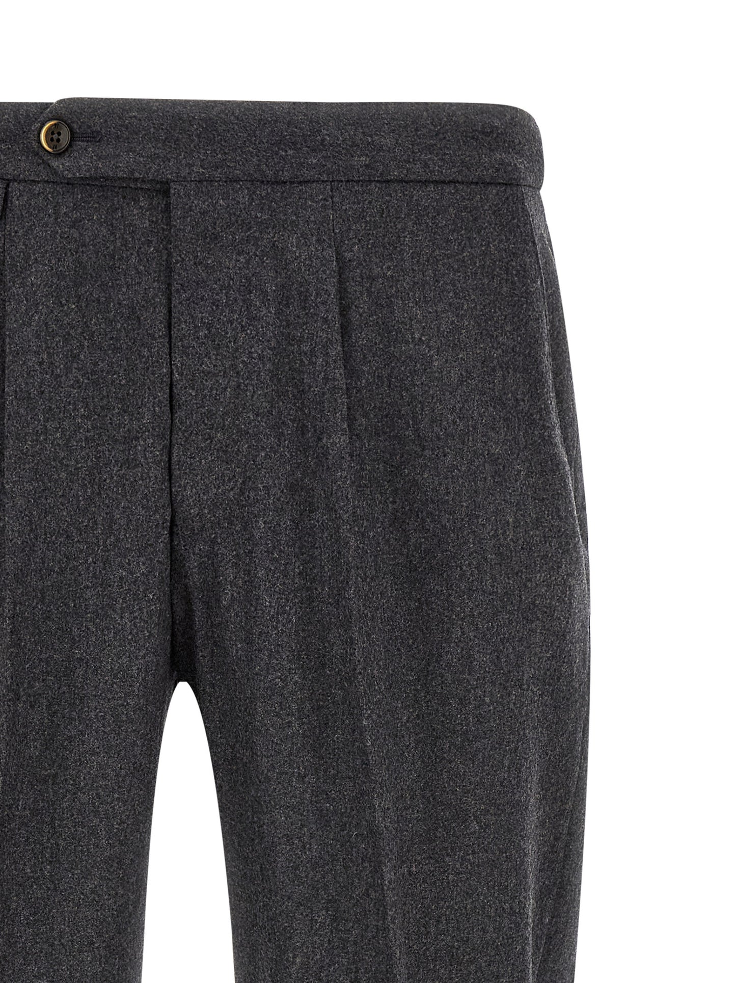PT Torino Gray Virgin Wool Dress Pants