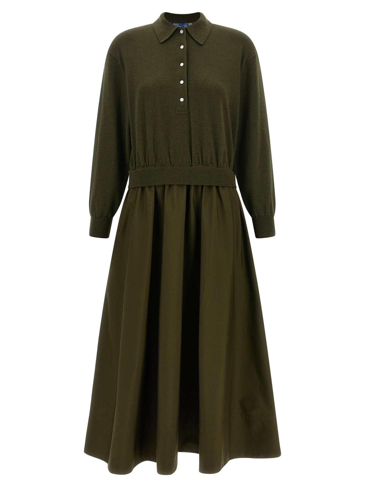 Polo Ralph Lauren Bicolor Wool Long Dress