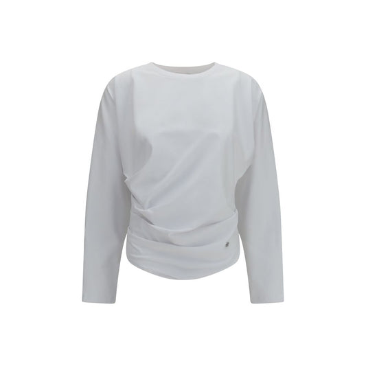 Ganni White Cotton Pattern Shirt