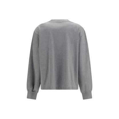 Ganni Gray Cotton Sweatshirt