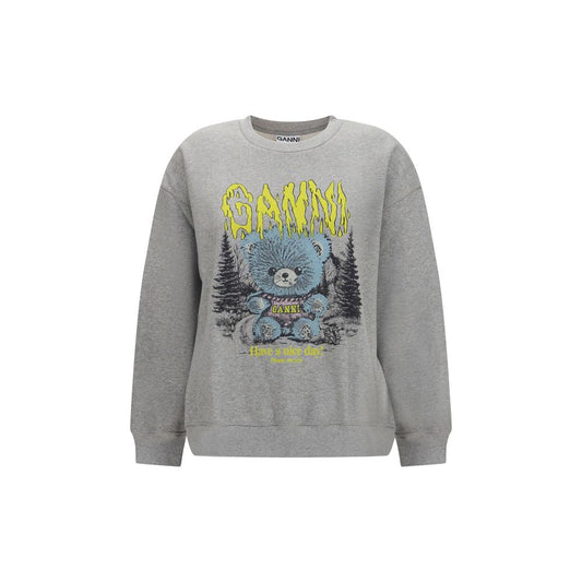 Ganni Gray Cotton Sweatshirt
