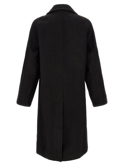 Lemaire Black Wool Coat