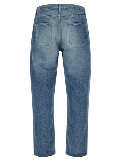 SSSTEIN Blue Cotton Tapered Jeans