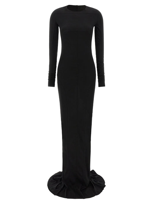DRKSHDW Black Cotton Long Dress
