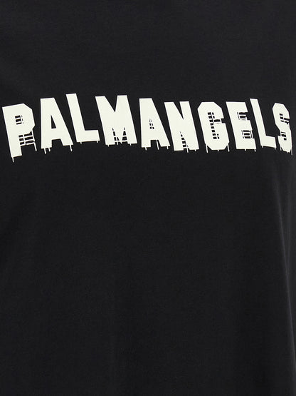 Palm Angels Black Cotton T-Shirt