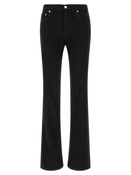 Haikure Black Cotton Flared Jeans