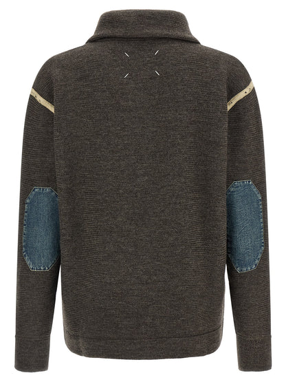 Maison Margiela Gray Wool Cardigan