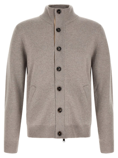 Brioni Beige Cashmere Cardigan