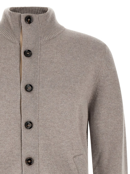 Brioni Beige Cashmere Cardigan