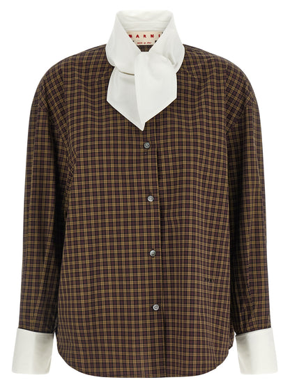 Marni Brown Cotton Blouse