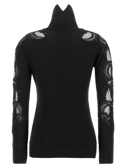 Ermanno Scervino Black Virgin Wool Cardigan