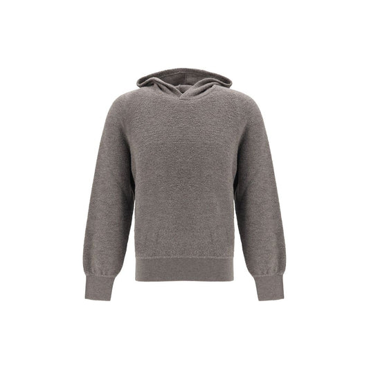 Piacenza Cashmere Gray Wool Oves Aries Sweatshirt
