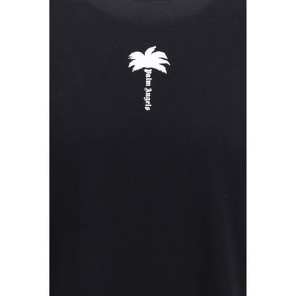 Palm Angels Black Cotton T-Shirt