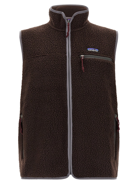 Vest by PATAGONIA for men in polyester brown features an contemporary silhouette, showcasing refined pockets and a contemporary for a sophisticated layered look.
