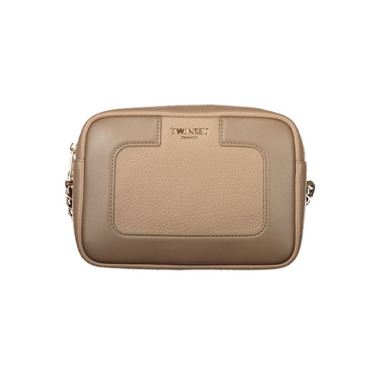 Camera Handbag by Twinset for women in polyethylene brown presents a ornamental silhouette, showcasing a secure zipper, ample external-pockets & internal-pockets, and versatile shoulder-strap for a ornamental finish.