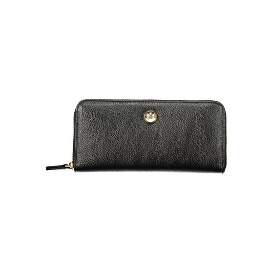 Cardholder Wallet by Twinset for women in polyethylene black showcases a distinguished silhouette, artfully capturing the essence of the distinguished Polyethylene Cardholder Wallet design with functional card-organization zip-around coin-purse.