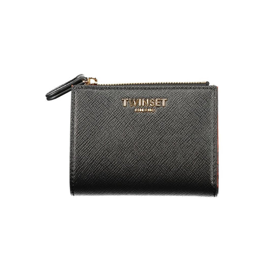 Cardholder Wallet by Twinset for women in polyethylene black & brown showcases a enchanting silhouette, artfully detailed with the signature style of the Polyethylene Cardholder Wallet and functional card-organization coin-purse.