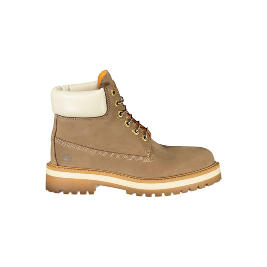Ankle Boots by Lumberjack for women in polyester beige, ivory & print features an dynamic silhouette, showcasing the dynamic Women's Polyester Ankle Boots design with its distinctive and elegant .