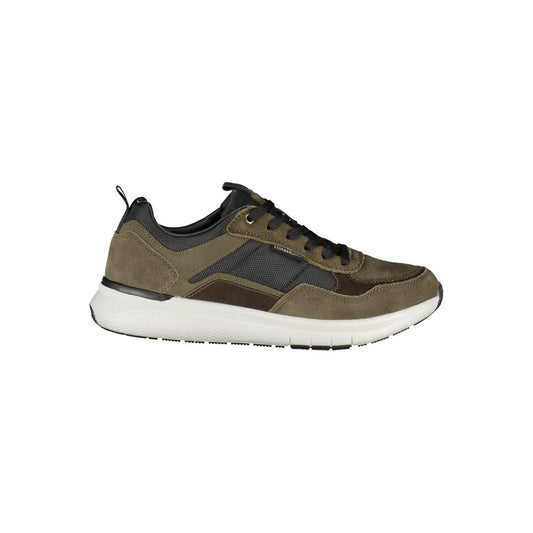 Athletic Sneakers by Lumberjack for men in polyester black & green presents a sleek silhouette, perfectly capturing the athletic style essence of Men's Athletic Polyester Sneakers with its sleek design and premium finish.