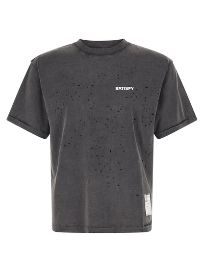 SATISFY Gray Cotton T-Shirt