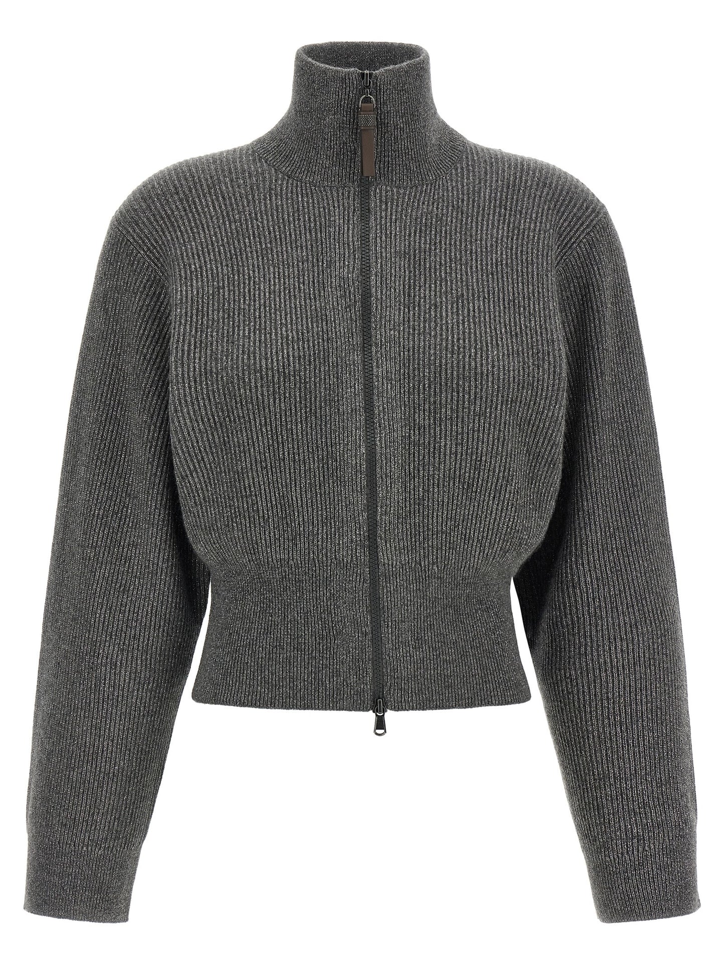 Brunello Cucinelli Gray Cashmere Cardigan