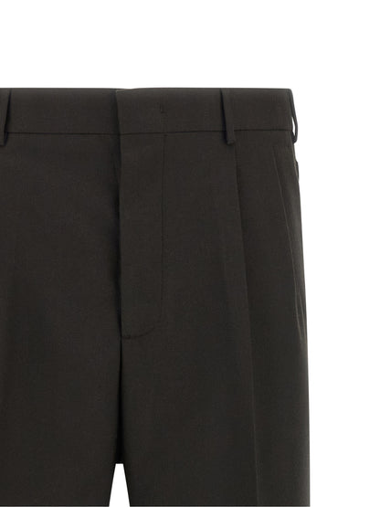CELLAR DOOR Brown Polyester Dress Pants