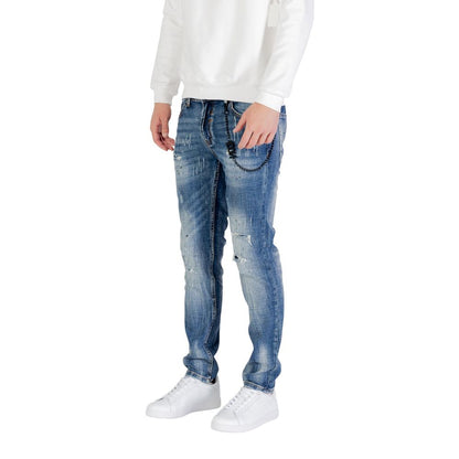 Icon Blue Cotton Skinny Jeans