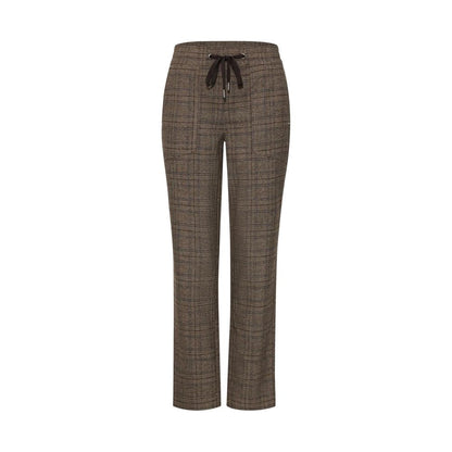 Street One Brown Polyester Casual Pants