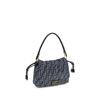 Fendi Blue Cotton Shoulder Bag
