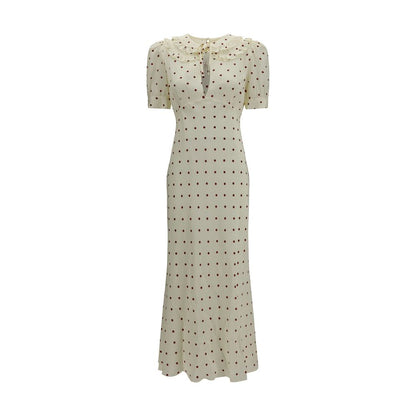 Alessandra Rich Beige Silk Casual Dress