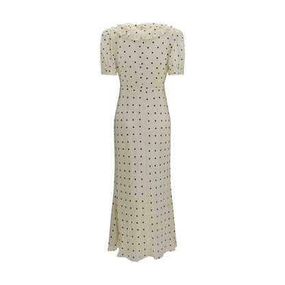 Alessandra Rich Beige Silk Casual Dress