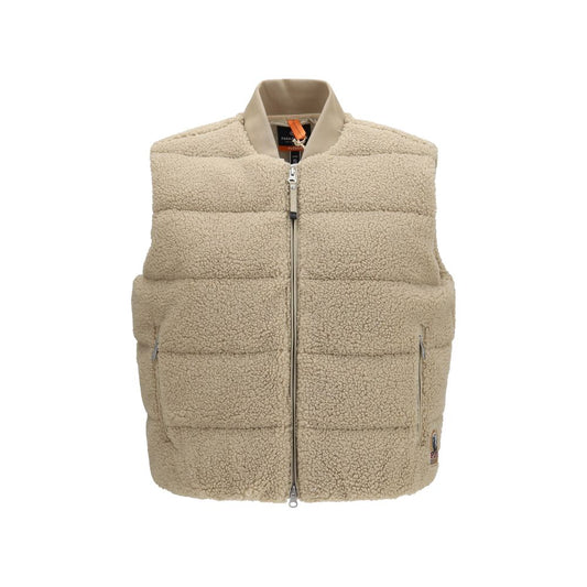 Vest by Parajumpers for women in polyester & goose-down beige & signature features an on trend silhouette, showcasing a sophisticated and premium lightweight, pockets & insulated for a truly on trend finish.