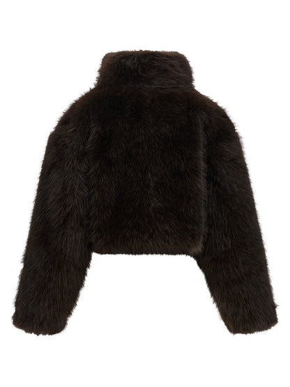 ROTATE BIRGER CHRISTENSEN Brown Polyester Coat