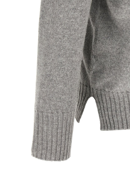 MA'RY'YA Gray Cashmere Cardigan