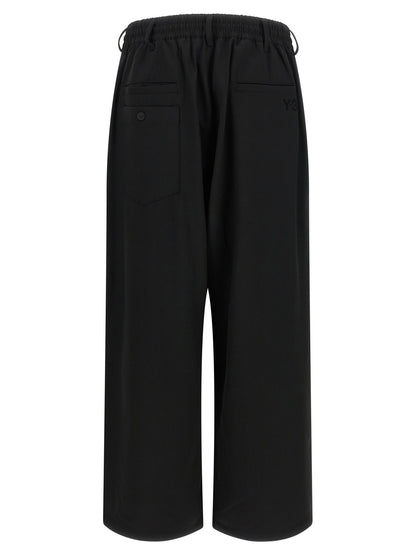 Y-3 Black Wool Casual Pants