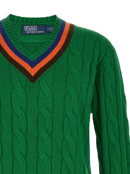 Polo Ralph Lauren Bicolor Wool Cardigan