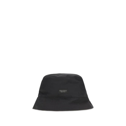 Gucci Black Cotton Bucket Hat