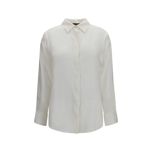 Dress Shirt by Ella for women in silk pearl & white, featuring a nuanced and nuanced for a sophisticated finish.