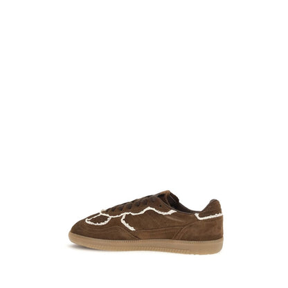 Alohas Brown Suede Leather Low Top Sneakers