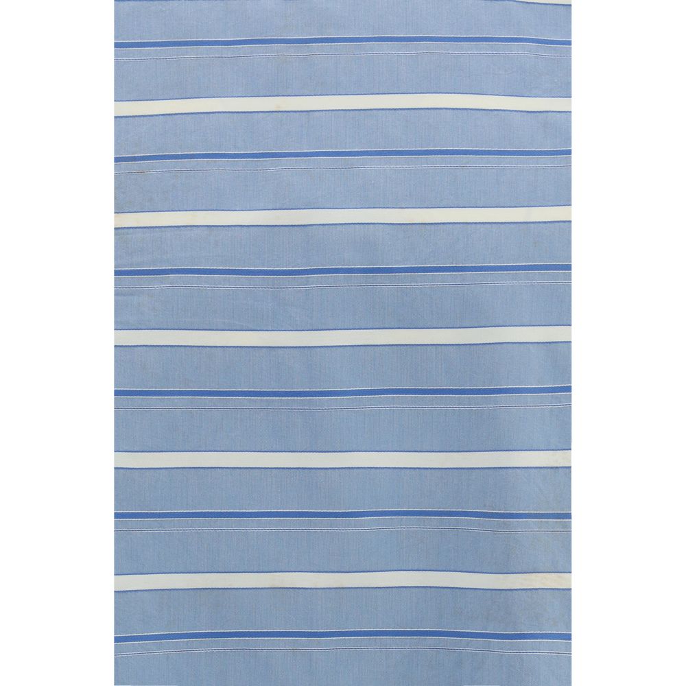 Shirt by Prada for men in cotton blue, pearl, patterned & signature features an architectural silhouette with a refined and elegant for a architectural look.