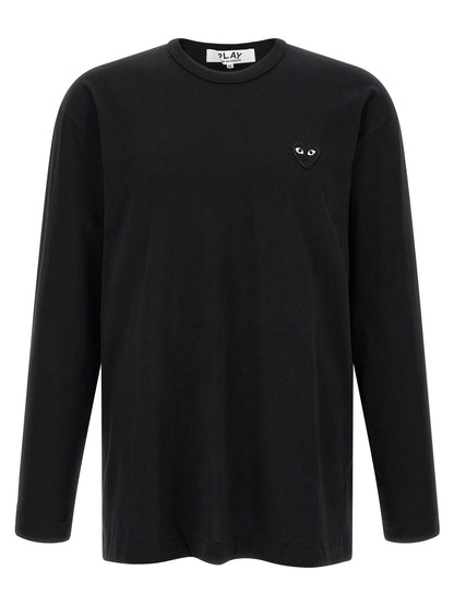 Comme Des Garçons Play Black Cotton T-Shirt