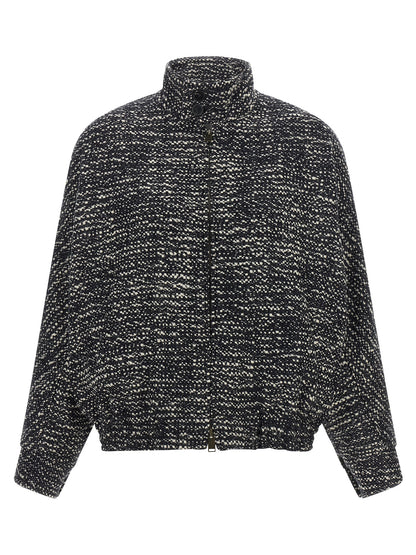 Darkpark White Virgin Wool Bomber