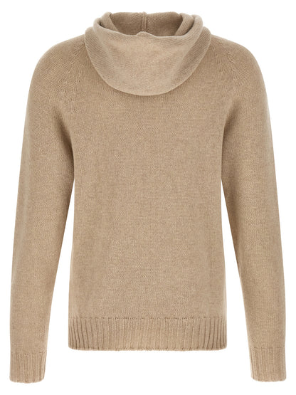 MA'RY'YA Beige Cashmere Cardigan